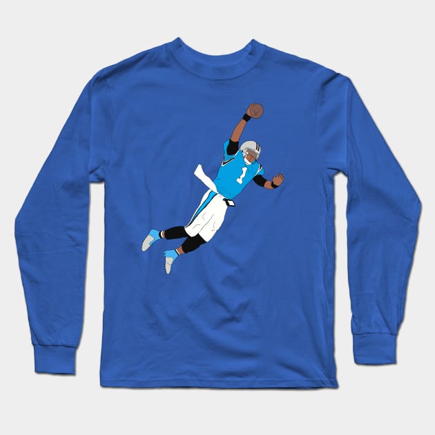 Cam Newton Dunk Long Sleeve T-Shirt by rattraptees